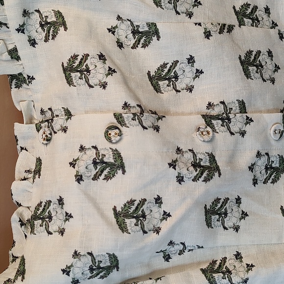 RHODE ARTI LINEN PRINTED CROPPED TOP 8 - Picture 4 of 8